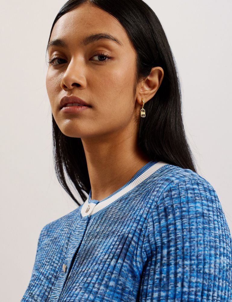 Ted Baker Addlinn - Long Sleeve Fitted Cardigan Pullover Damen Blau | 089536-JSI