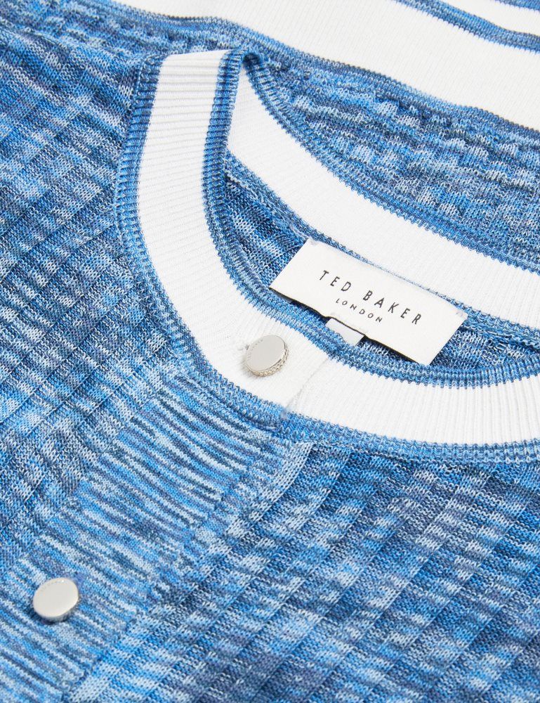 Ted Baker Addlinn - Long Sleeve Fitted Cardigan Pullover Damen Blau | 089536-JSI