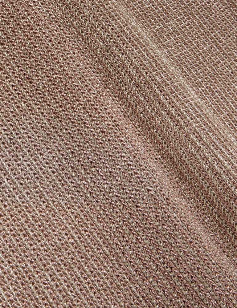 Ted Baker Alarnaa - Metallic Knit Sleeveless Column Maxi Dress Kleid Damen Gold | 019324-PML