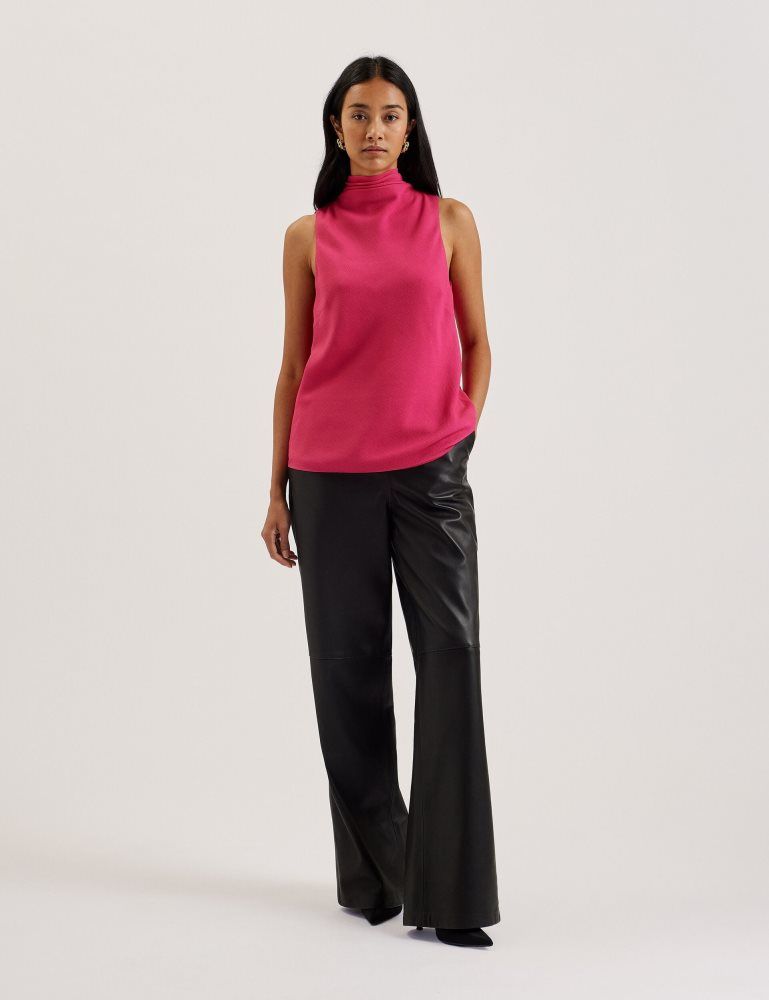 Ted Baker Anini - Textured High Neck Sleeveless Top T-shirts Damen Fuchsie | 812739-SPO