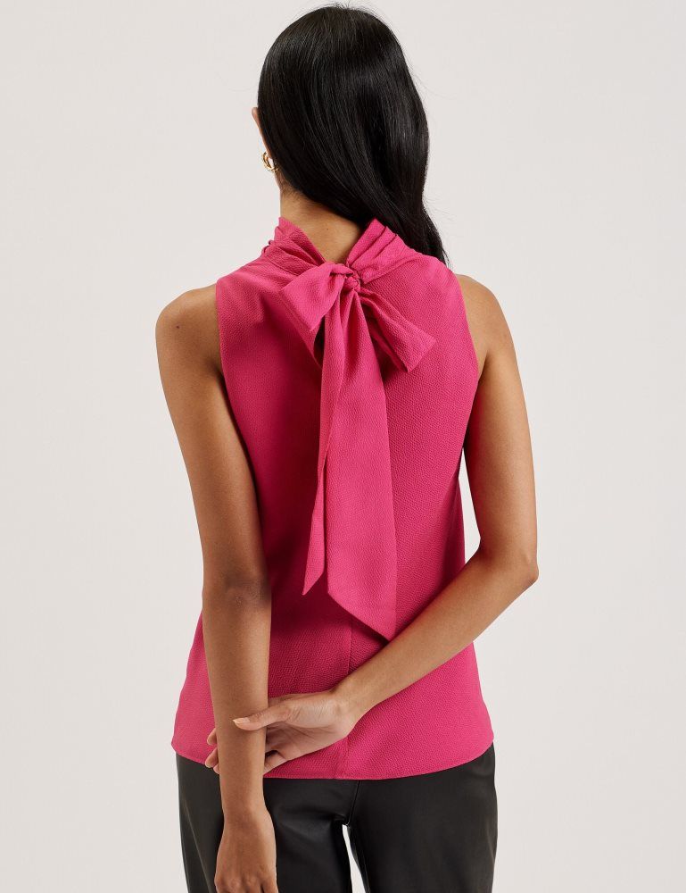 Ted Baker Anini - Textured High Neck Sleeveless Top T-shirts Damen Fuchsie | 812739-SPO