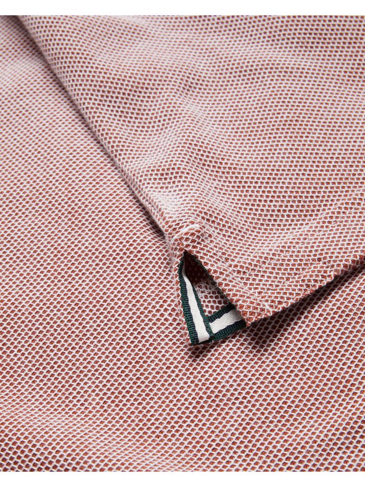 Ted Baker Arlon - Textured Stripe Detail Cotton T-shirt Oberteile Herren Braun | 689451-DFM