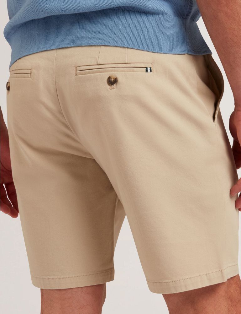 Ted Baker Barnham - Regular Fit Cotton Blend Chino Shorts Kurze Hose Herren Grau | 850942-FNE