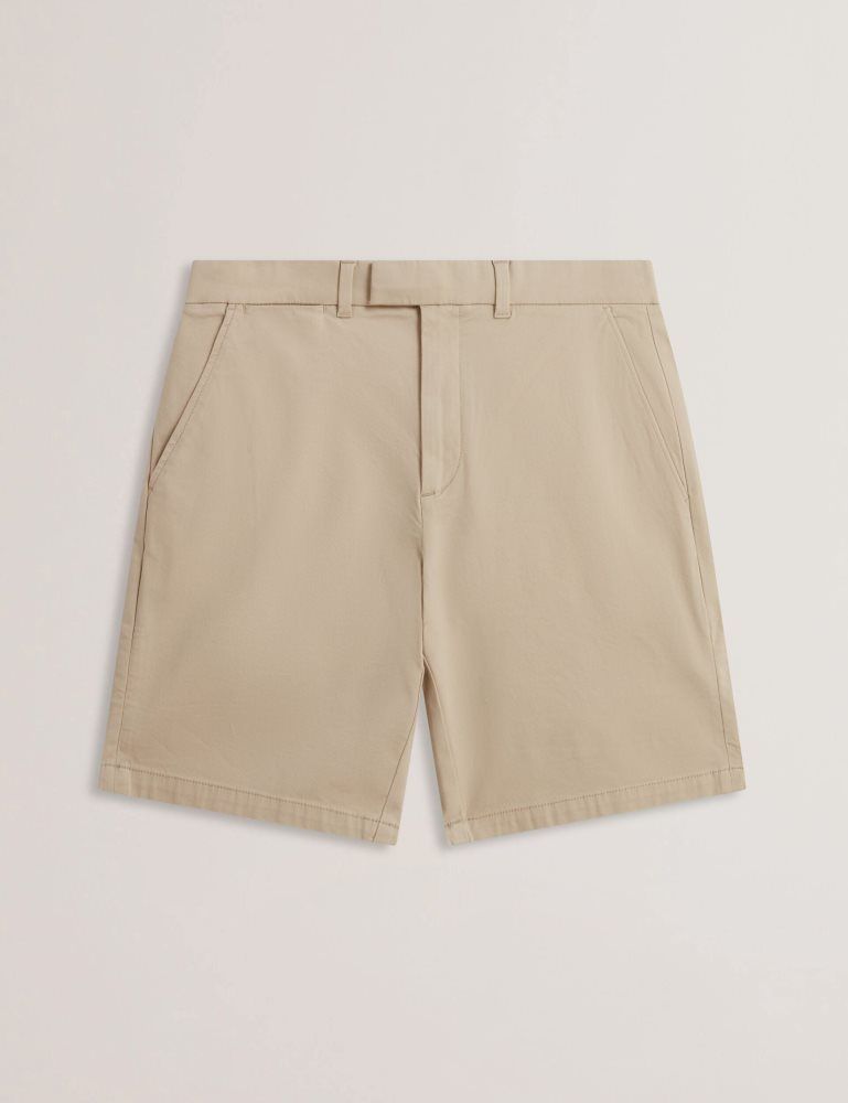Ted Baker Barnham - Regular Fit Cotton Blend Chino Shorts Kurze Hose Herren Grau | 850942-FNE