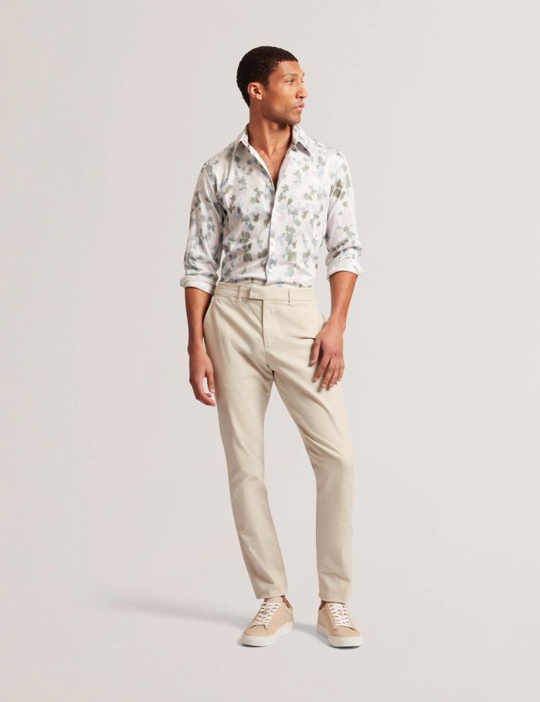 Ted Baker Batford - Slim Fit Cotton Blend Chinos Hose Herren Braun | 891543-ZOR