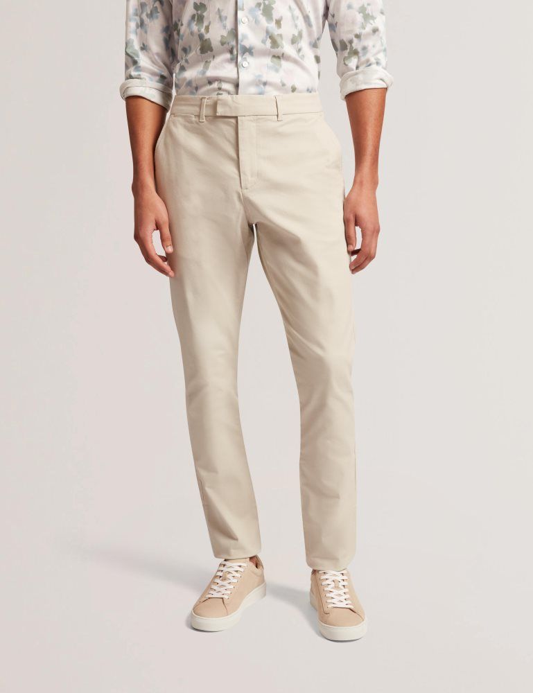Ted Baker Batford - Slim Fit Cotton Blend Chinos Hose Herren Braun | 891543-ZOR