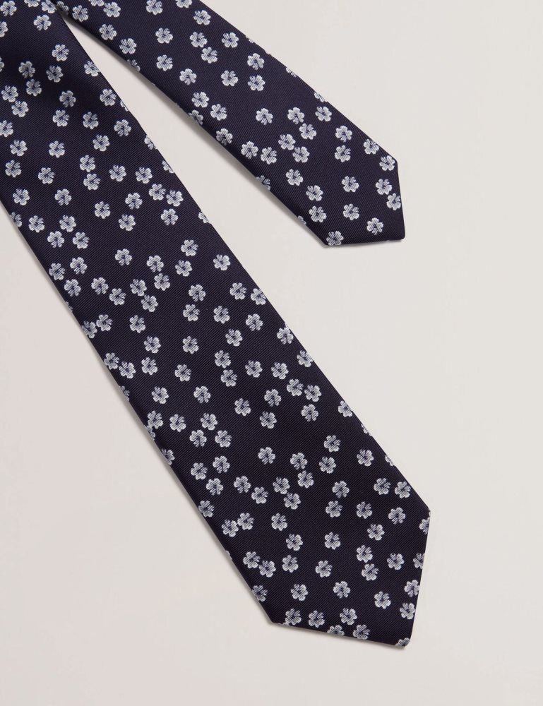 Ted Baker Bentlyy - Ditsy Floral Print Silk Tie Krawatten Herren Navy | 604518-WOH