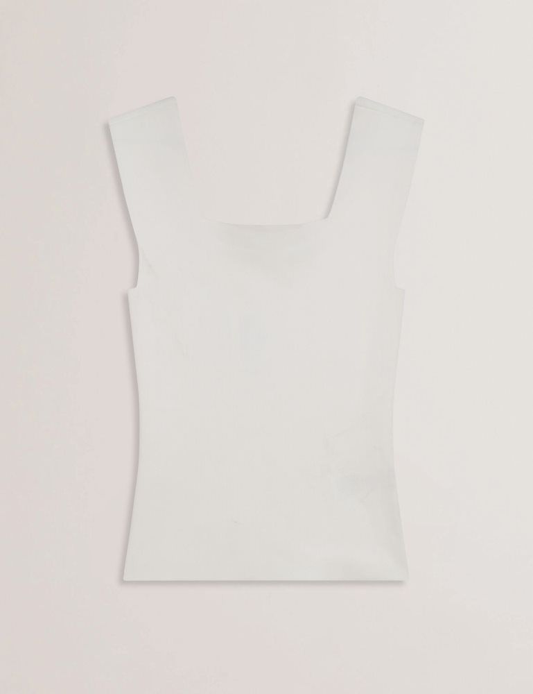 Ted Baker Binkkii - Square Neck Wide Strap Knitted Top T-shirts Damen Weiß | 490157-MTN