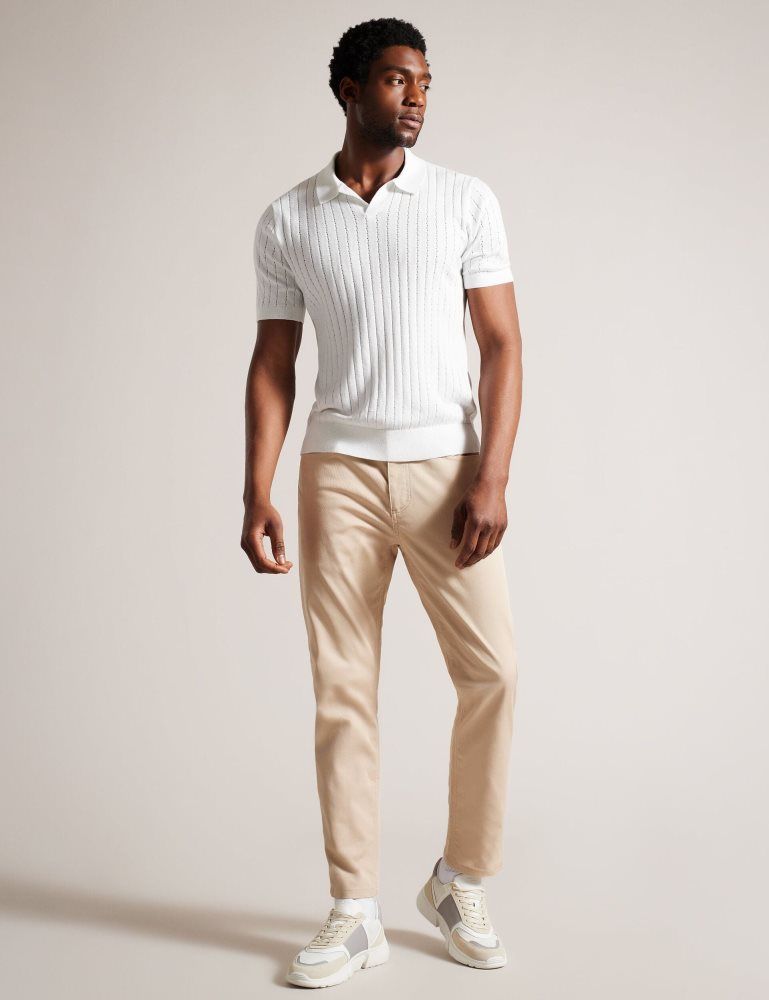 Ted Baker Botany - Short Sleeve Regular Open Collar Polo Oberteile Herren Weiß | 618420-YMQ