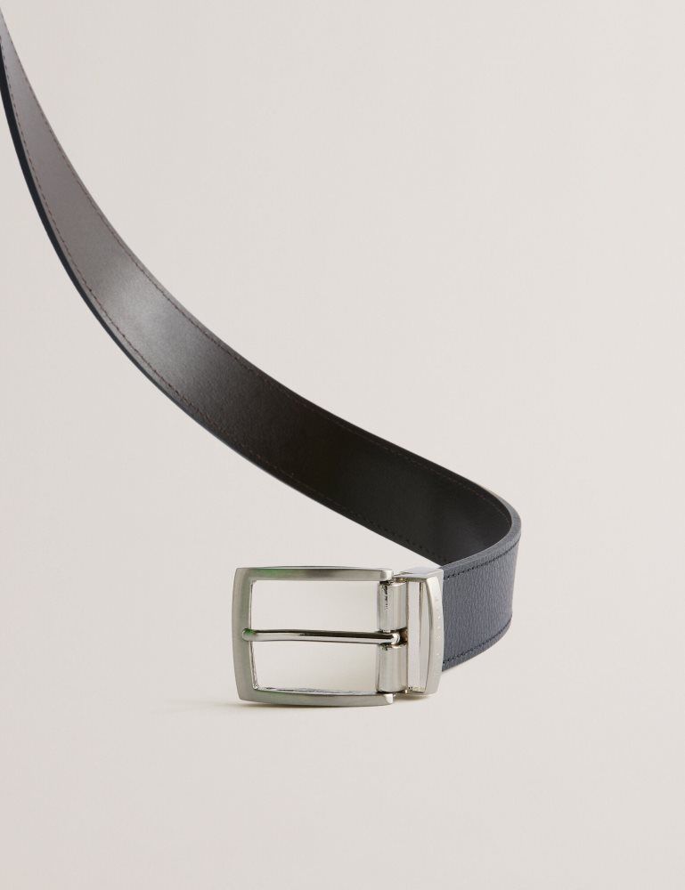 Ted Baker Breemer - Reversible Leather Belt Gürtel Herren Schwarz | 703986-JIZ