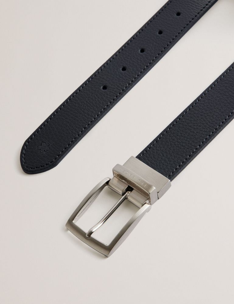 Ted Baker Breemer - Reversible Leather Belt Gürtel Herren Schwarz | 703986-JIZ