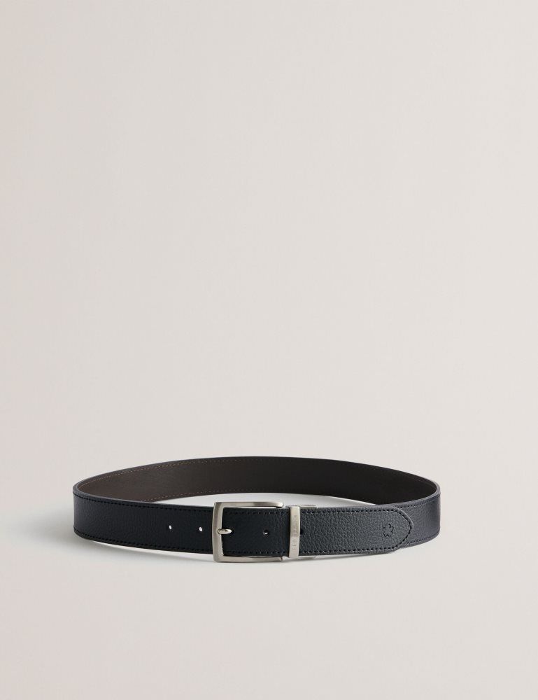 Ted Baker Breemer - Reversible Leather Belt Gürtel Herren Schwarz | 703986-JIZ