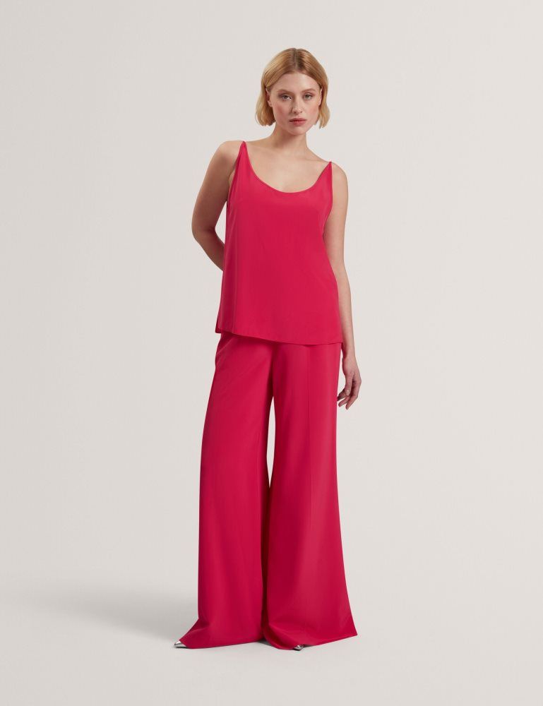 Ted Baker Cadasa - Pure Silk Scoop Neck Cami Top T-shirts Damen Fuchsie | 038519-SKL