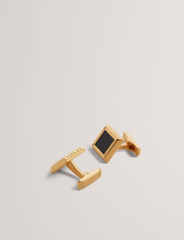 Ted Baker Carder - Carbon Cufflinks Manschettenknöpfe Herren Gold | 019247-GOU