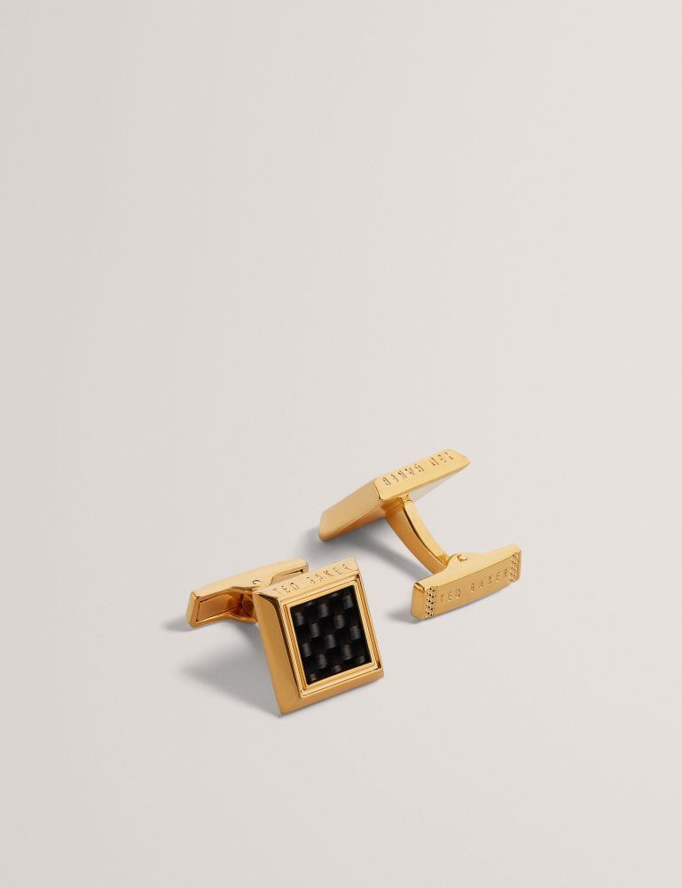 Ted Baker Carder - Carbon Cufflinks Manschettenknöpfe Herren Gold | 019247-GOU