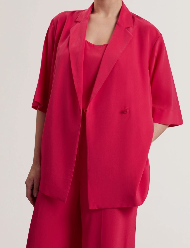 Ted Baker Carloe - Silk Short Sleeve Blazer Anzüge Damen Fuchsie | 519326-UPY