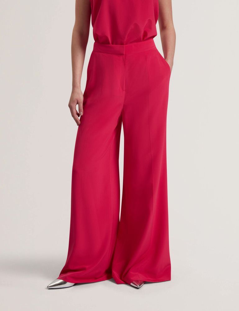 Ted Baker Carloet - Silk Wide Leg Tailored Trousers Anzüge Damen Fuchsie | 670418-GFB