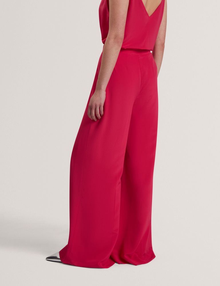 Ted Baker Carloet - Silk Wide Leg Tailored Trousers Anzüge Damen Fuchsie | 670418-GFB