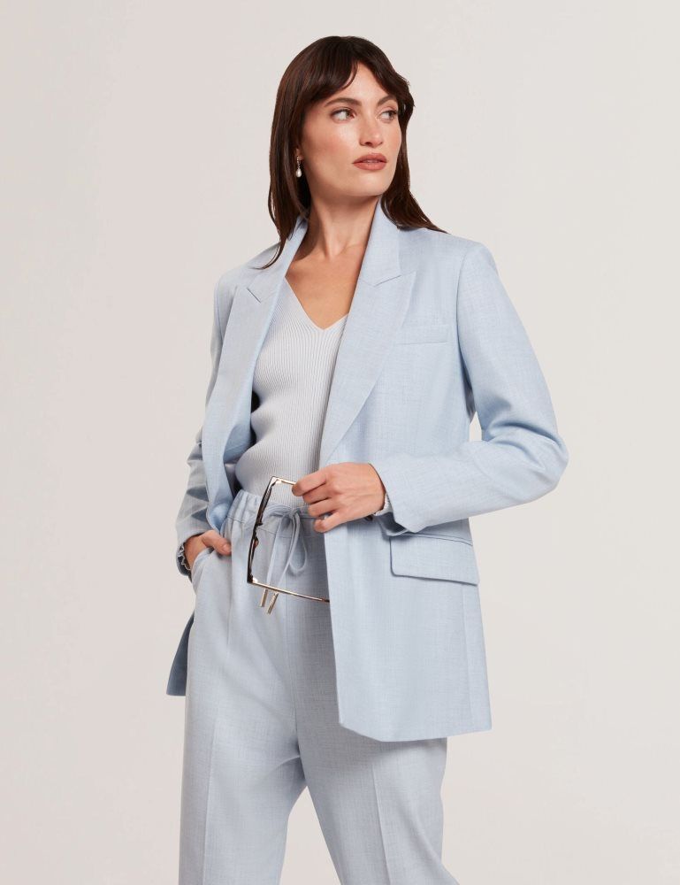 Ted Baker Carni - Relaxed Tailored Single Breasted Blazer Anzüge Damen Blau | 572983-RBS