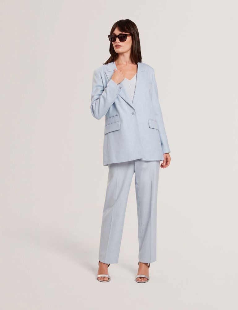 Ted Baker Carni - Relaxed Tailored Single Breasted Blazer Jacken Damen Blau | 582906-YGX
