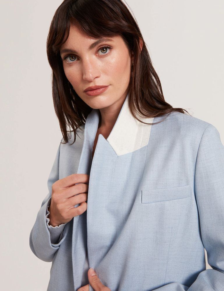 Ted Baker Carni - Relaxed Tailored Single Breasted Blazer Jacken Damen Blau | 582906-YGX