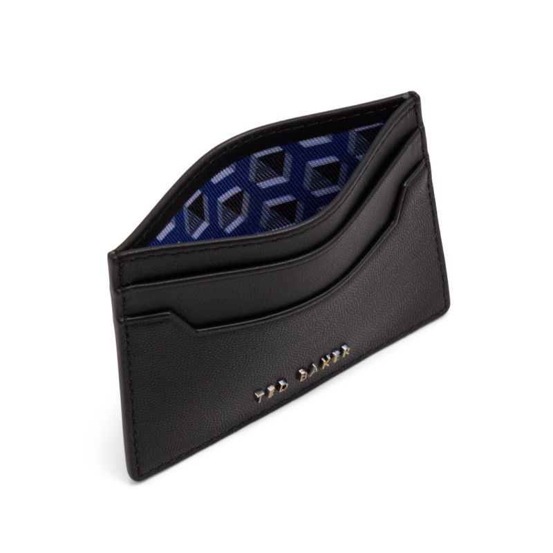 Ted Baker Cavendish - Caviar Leather Slim Card Holder Geldbörse Herren Schwarz | 475980-DFC