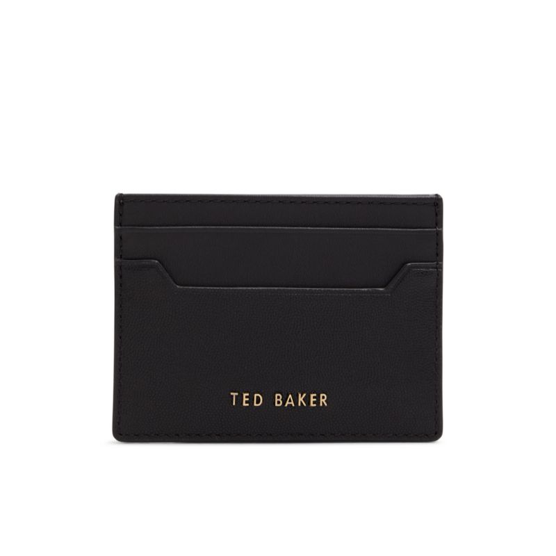 Ted Baker Cavendish - Caviar Leather Slim Card Holder Geldbörse Herren Schwarz | 475980-DFC