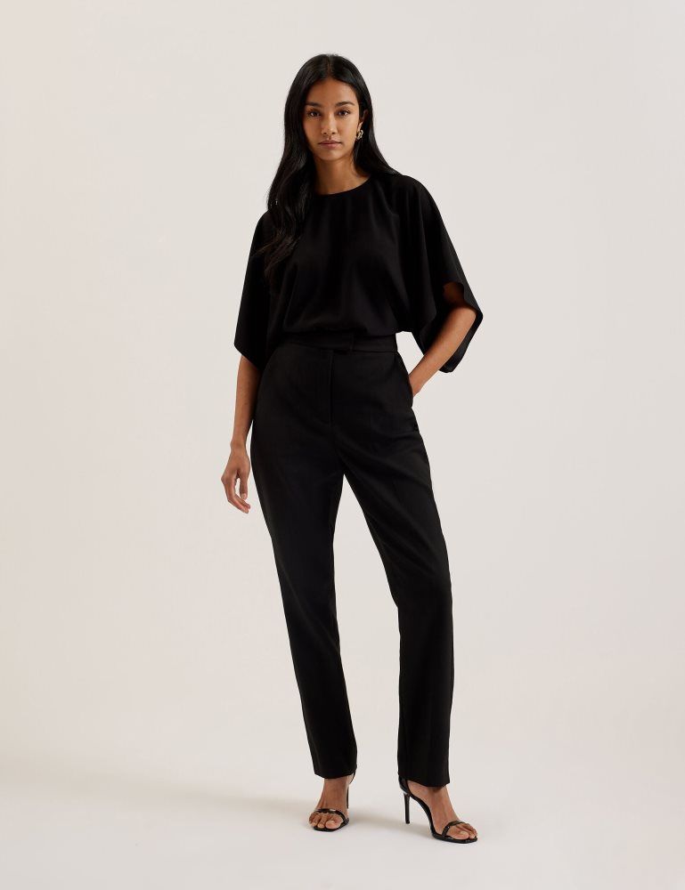 Ted Baker Cherika - Batwing Short Sleeve Woven Blouse T-shirts Damen Schwarz | 785241-LRE