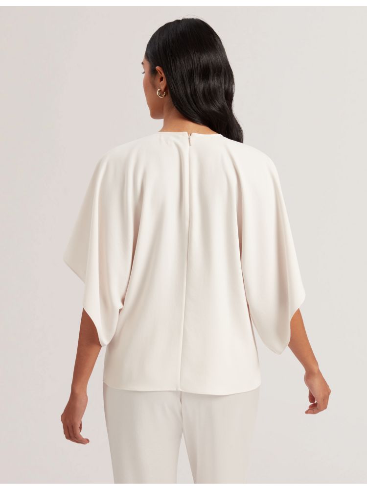 Ted Baker Cherika - Batwing Short Sleeve Woven Blouse T-shirts Damen Weiß | 378649-QGS