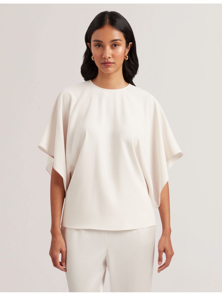 Ted Baker Cherika - Batwing Short Sleeve Woven Blouse T-shirts Damen Weiß | 378649-QGS