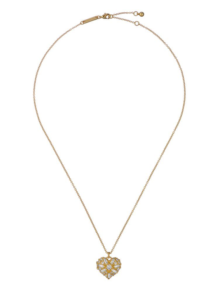 Ted Baker Cherish - Crystal Heart Locket Pendant Necklace Schmuck Damen Gold | 240859-UPG