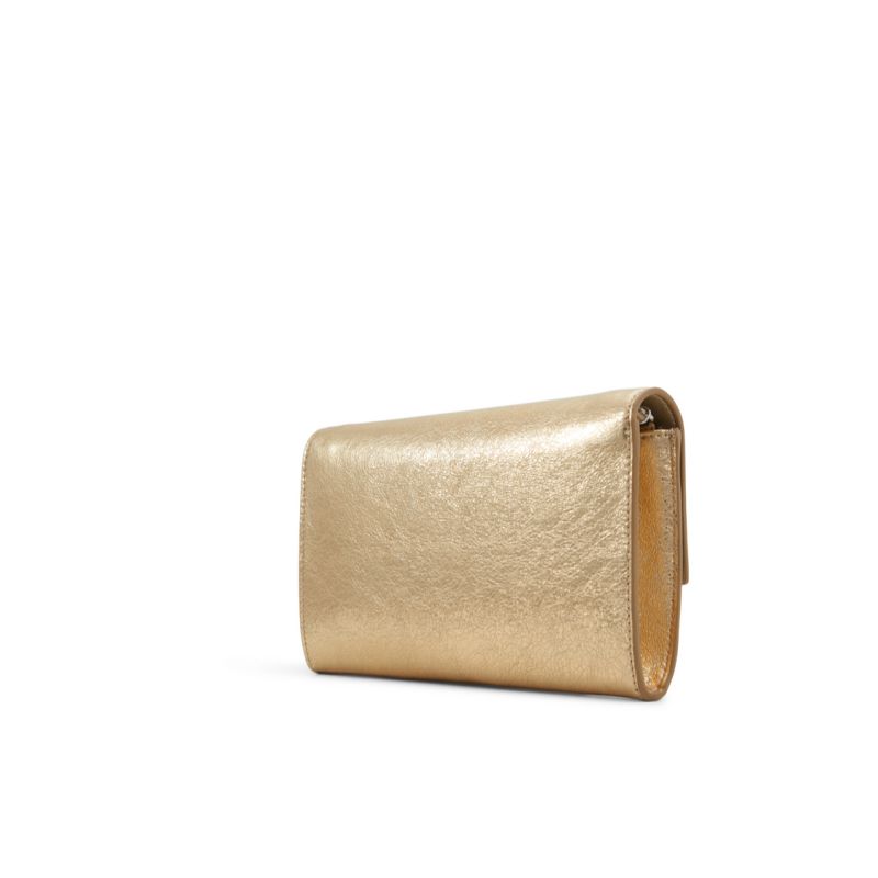 Ted Baker Cyra - Metallic Leather Padlock Crossbody Bag Umhängetasche Damen Gold | 387594-KVN