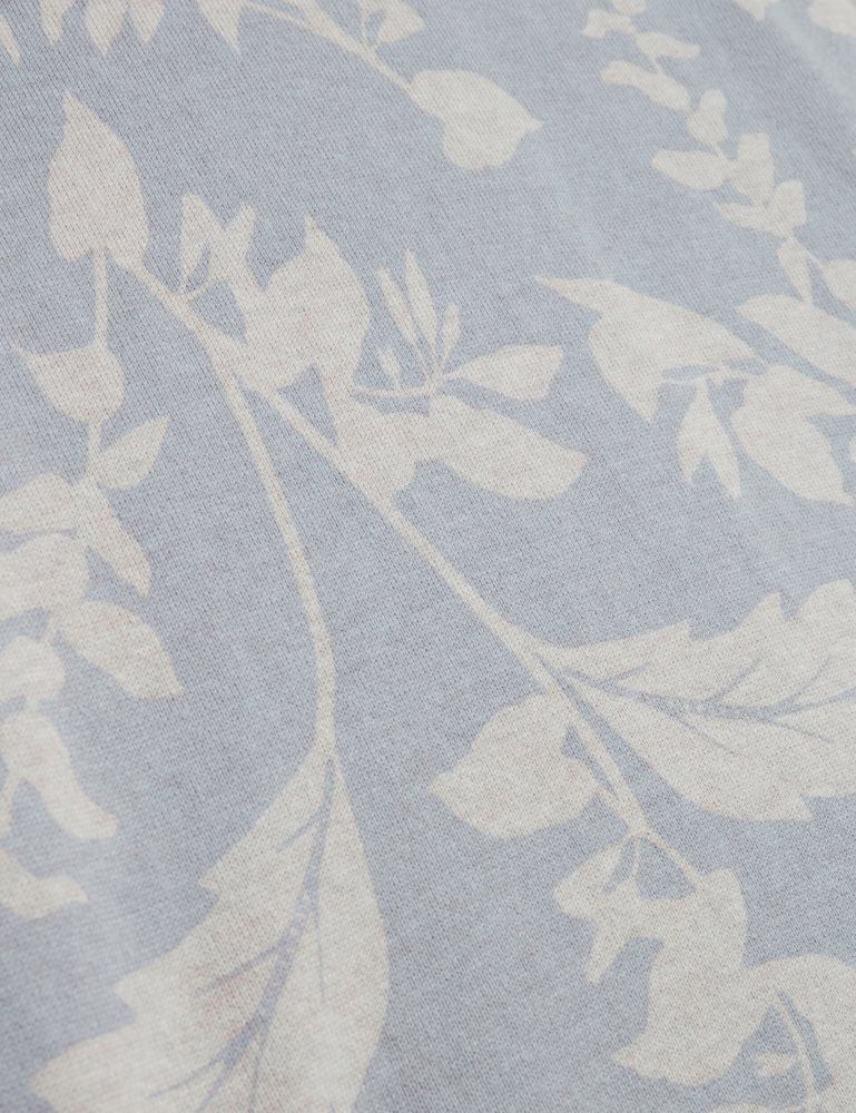 Ted Baker Dennio - Short Sleeve Printed Floral T-shirt Oberteile Herren Blau | 894157-BXN