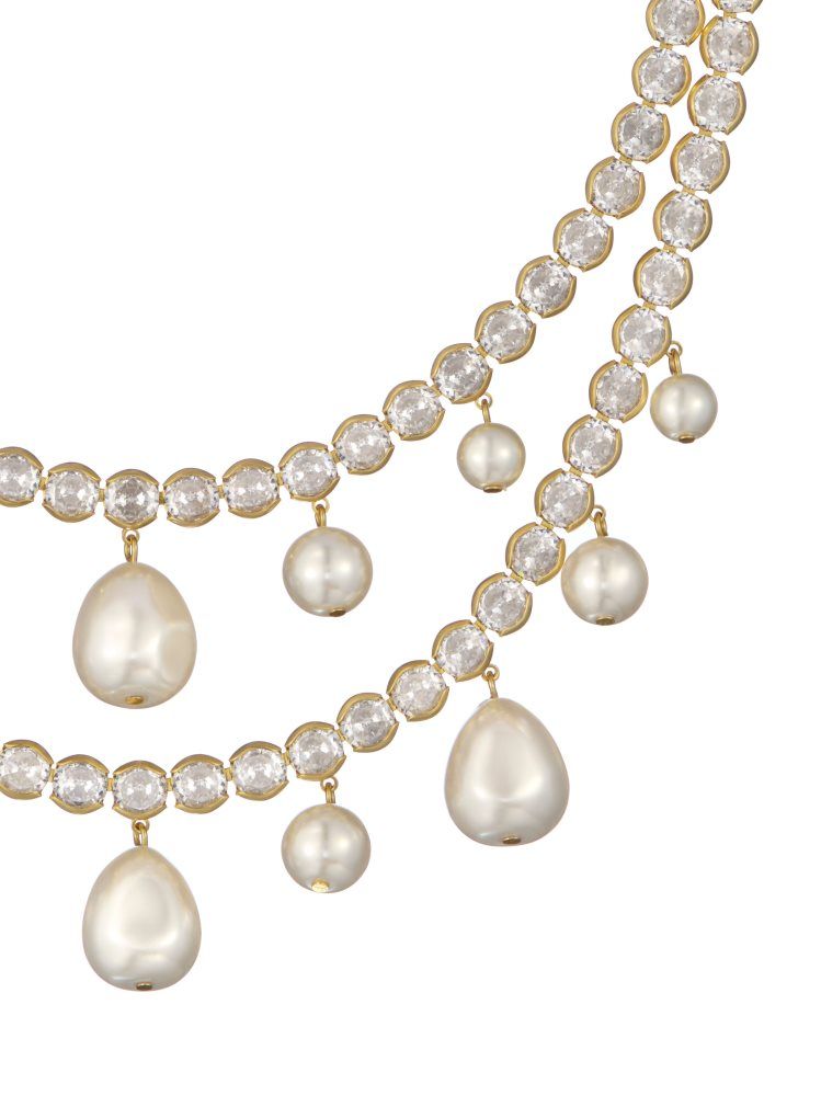 Ted Baker Divinaa - Pearl & Crystal Statement Necklace Schmuck Damen Gold | 271965-TFE