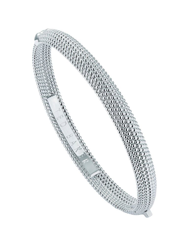 Ted Baker Dotett - Dotted Texture Hinged Bangle Bracelet Schmuck Damen Silber | 013526-CIL