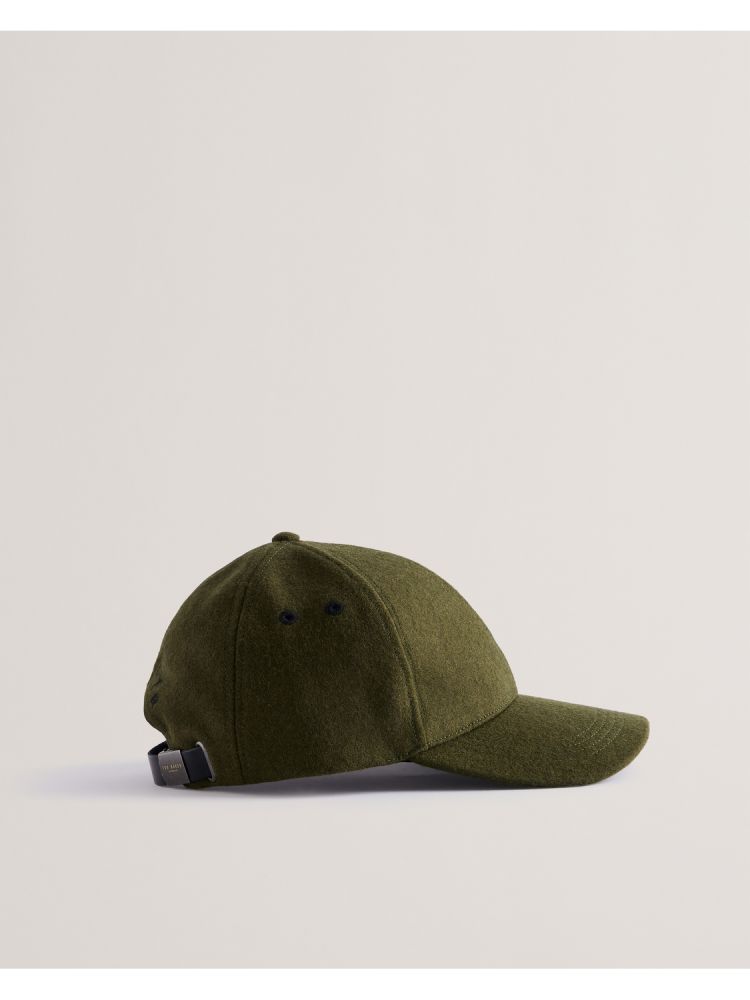 Ted Baker Eddiii - Embroidered Logo Woollen Baseball Cap Hats, Gloves & Scarves Herren Khaki | 478305-EQJ