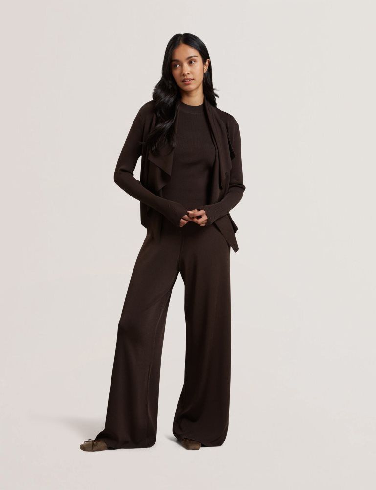 Ted Baker Elliyy - Waterfall Front Knitted Open Cardigan Pullover Damen Braun | 706548-UQV