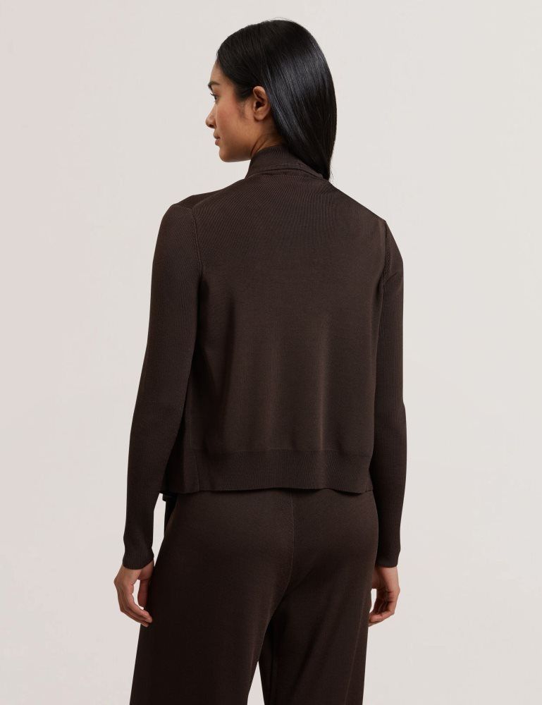Ted Baker Elliyy - Waterfall Front Knitted Open Cardigan Pullover Damen Braun | 706548-UQV