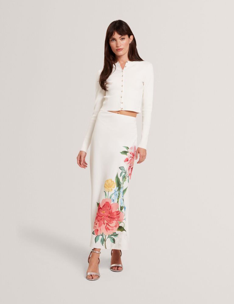 Ted Baker Emoriyy - Cropped Crew Neck Knitted Cardigan Pullover Damen Weiß | 083956-UIM
