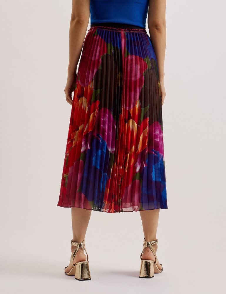 Ted Baker Evola - Printed Pleated Midi Skirt Röcke Damen Mehrfarbig | 783451-GBK
