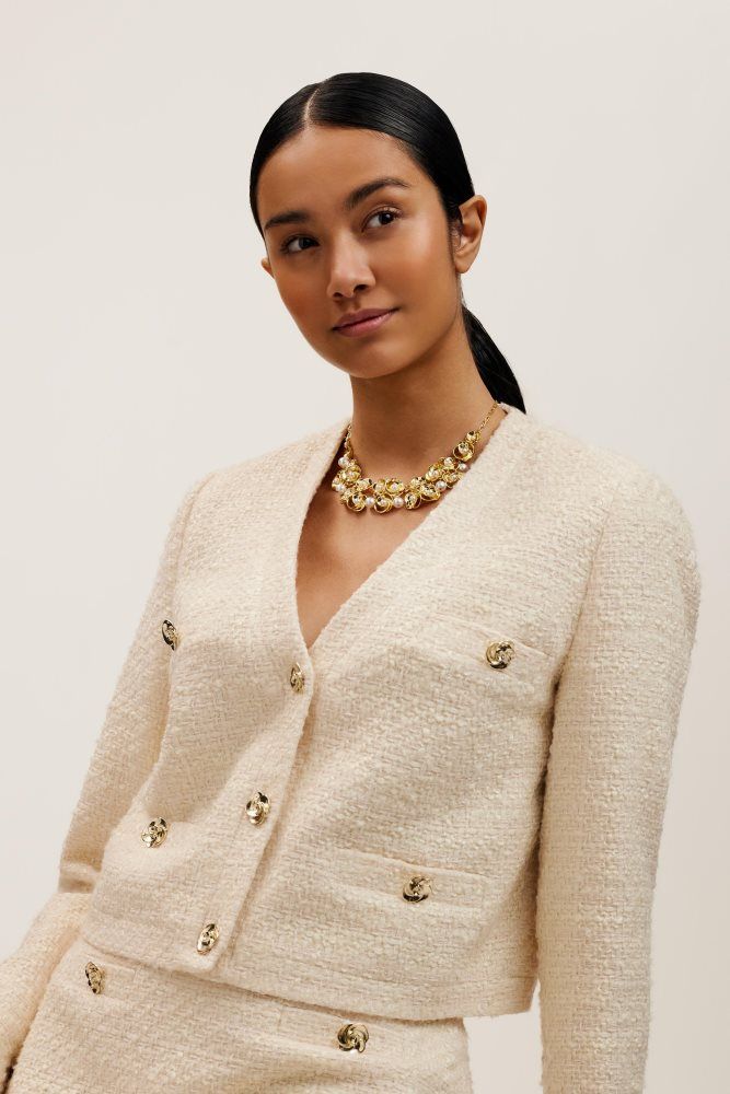 Ted Baker Floressa - Pearl Flower Necklace Schmuck Damen Gold | 431856-VLZ