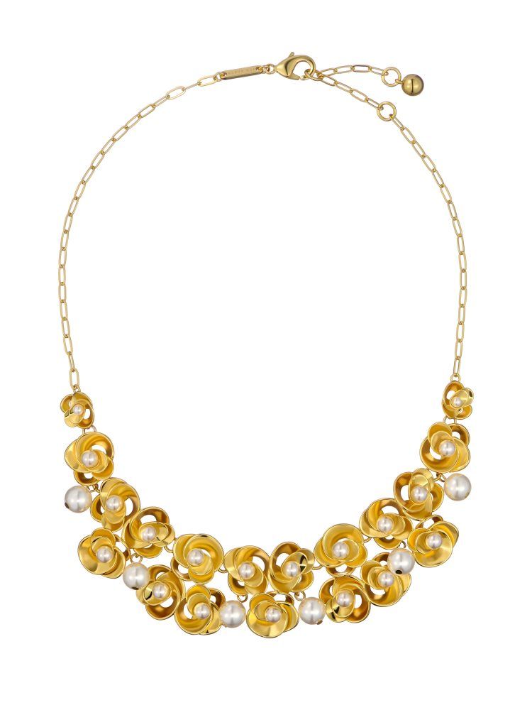 Ted Baker Floressa - Pearl Flower Necklace Schmuck Damen Gold | 431856-VLZ