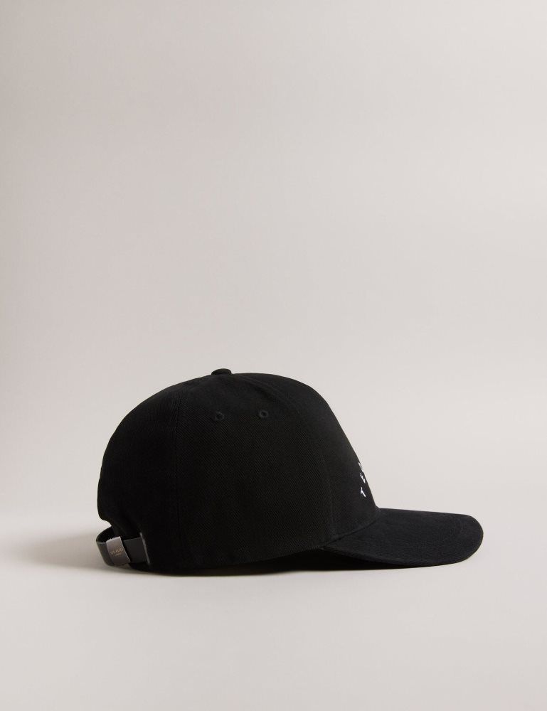 Ted Baker Frreddi - Embroidered Logo Canvas Baseball Cap Hats, Gloves & Scarves Herren Schwarz | 321498-LEA