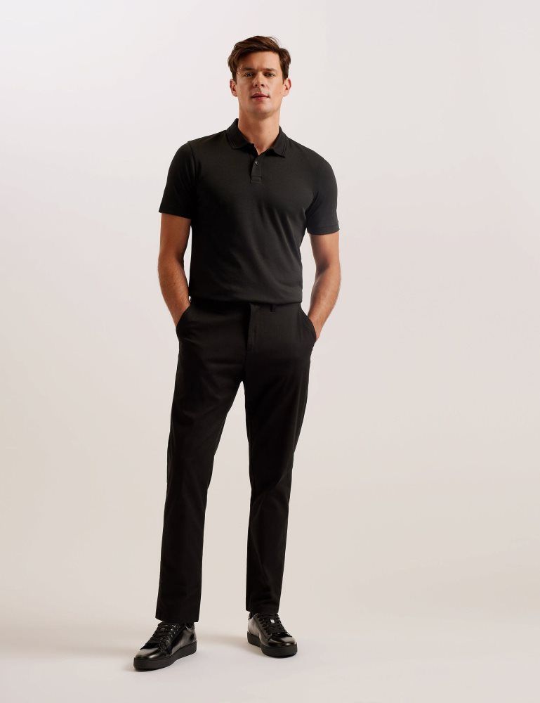 Ted Baker Galdon - Short Sleeve Regular Fit Polo Oberteile Herren Schwarz | 645389-ADH