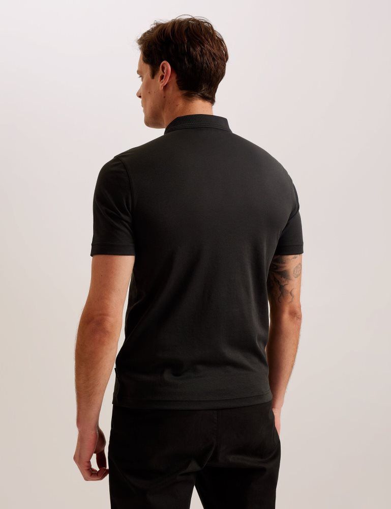 Ted Baker Galdon - Short Sleeve Regular Fit Polo Oberteile Herren Schwarz | 645389-ADH