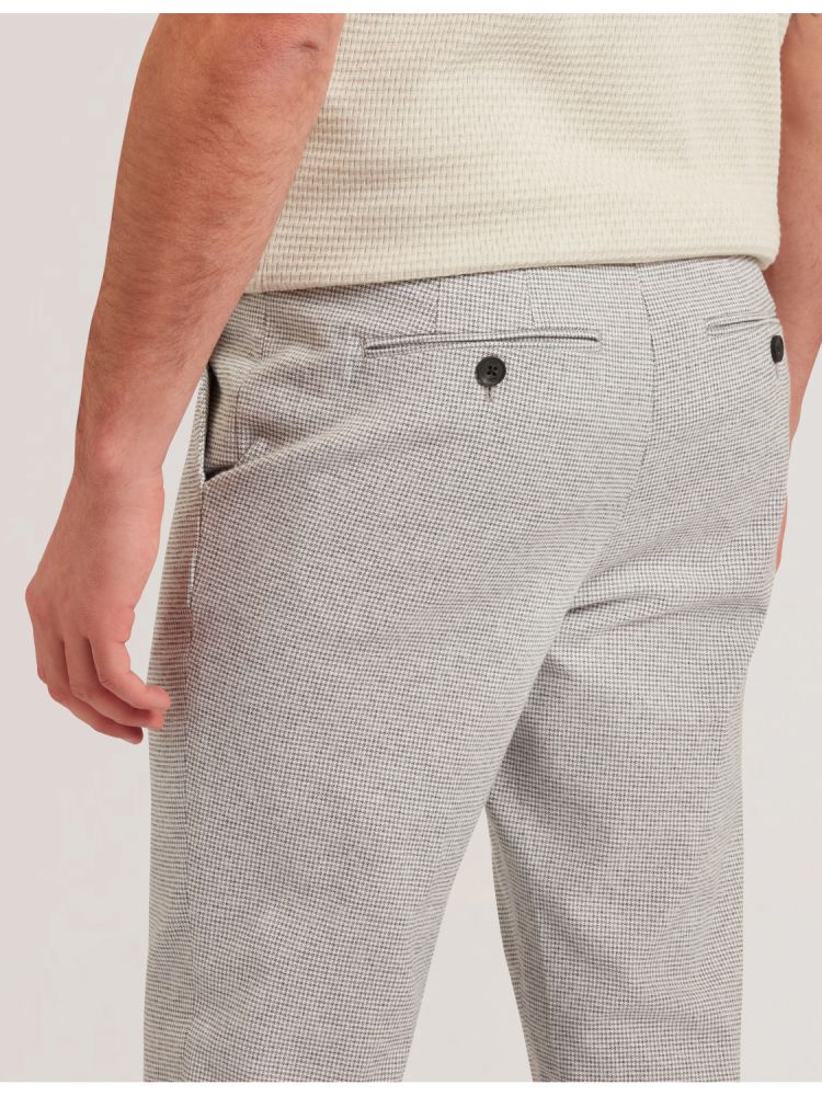 Ted Baker Handly - Micro Houndstooth Slim Fit Trouser Hose Herren Grau | 036172-NTY