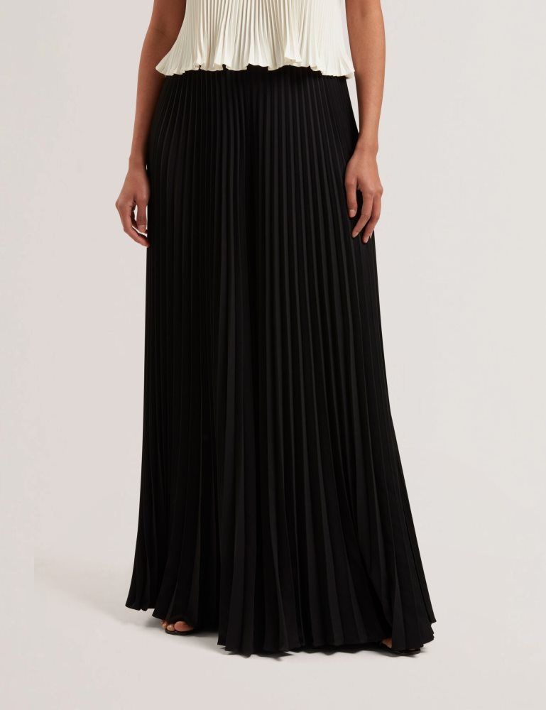 Ted Baker Haryx - Pleated Wide Leg Palazzo Trousers Kurze Hose Damen Schwarz | 819430-XLQ