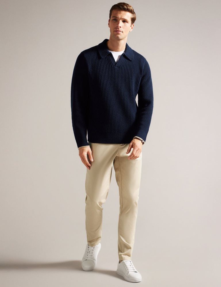 Ted Baker Haybrn - Regular Fit Textured Chino Trouser Hose Herren Grau | 619457-UVN