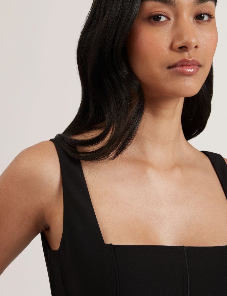Ted Baker Inuj - Panelled Wide Leg Tailored Jumpsuit Jumpsuit Damen Schwarz | 203719-IFB
