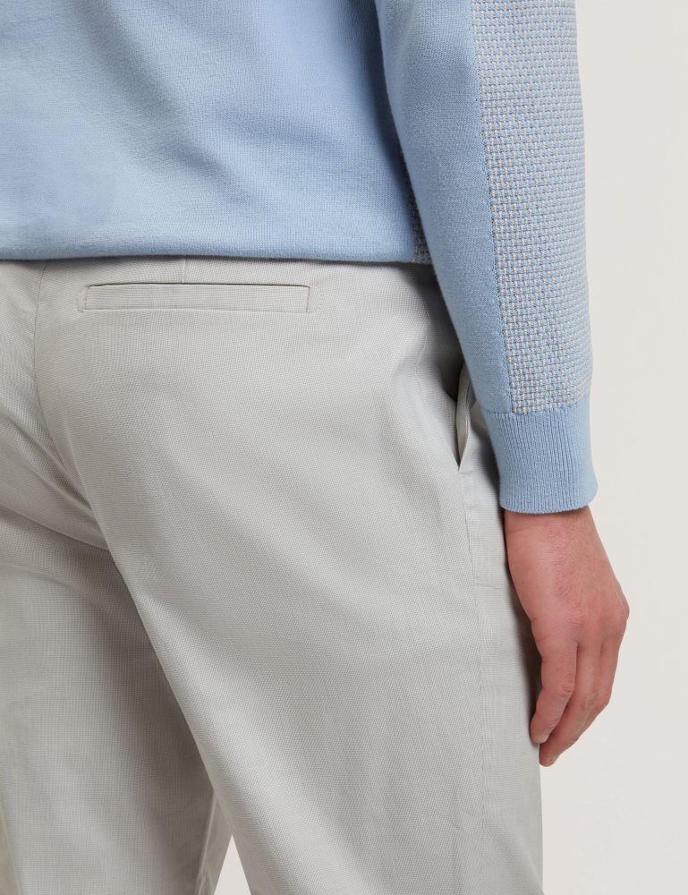 Ted Baker Jackus - Regular Fit Cotton Blend Chino Trousers Hose Herren Grau | 241983-OTW